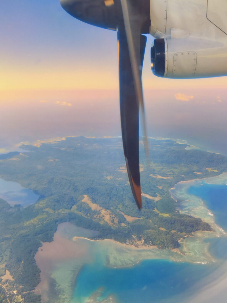 Vue d'avion de Coron