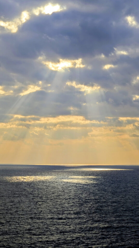 Lumiere du matin sur la mer